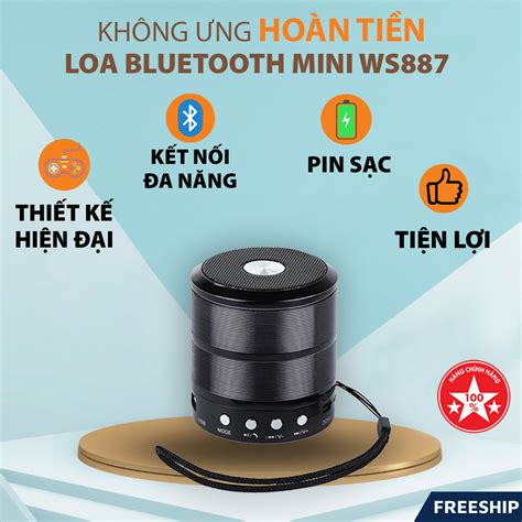 Loa Bluetooth Nghe Nhạc Mini GrownTech Ws887 Rep 1 1 BH 24 tháng