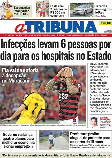 Capa A Tribuna Edi O Segunda De Agosto De