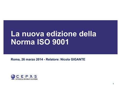 Pdf La Nuova Edizione Della Norma Iso Cepas It Pdf