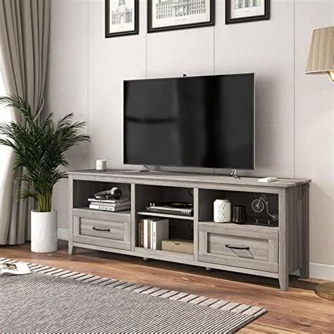 Llbiulife Tv Stand For Tvs Farmhouse Large