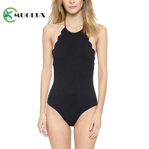 MUOLUX 2019 New Sexy White Lace Women One Piece Swimsuit High Neck Swimwear Bikini Plus Size