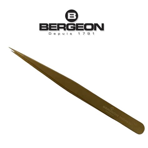 Латунный анодированный пинцет Bergeon 7422-PM-S5 для ремонта часов ...