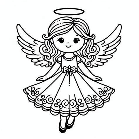 Desenhos de Anjo para Colorir, Pintar e Imprimir - Colorir.Info