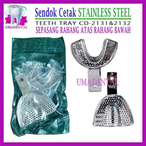 Jual Sendok Cetak Gigi Stainless Steel Dental Impression Tray Sml Set