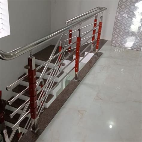 Silver Bar Ss Stainless Steel Railing Mounting Type Floor Mm D