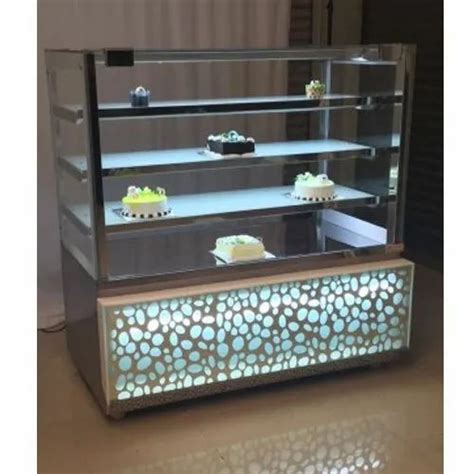 Stainless Steel Glass Bakery Display Showcases For Shop At Rs