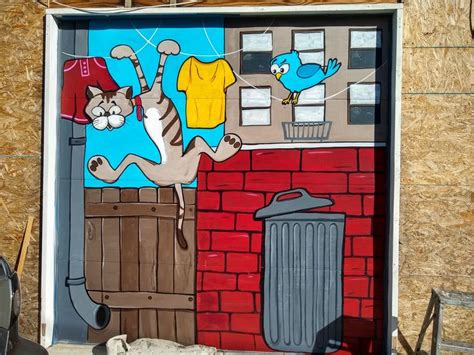 Cat Mural By Pixeldorian Mural Window Painting Muralist