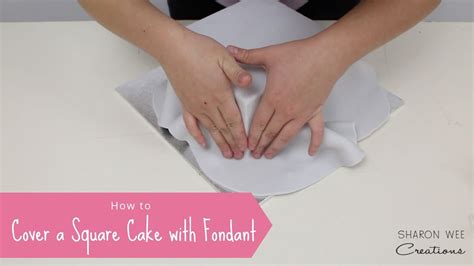 How To Cover A Square Cake With Fondant Youtube