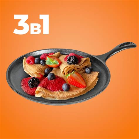 Сковорода для блинов OBERHOF Чугунная 27 см с антипригарным покрытием ...