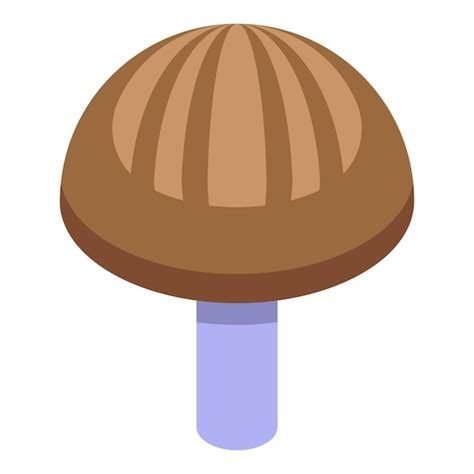 Icono de shiitake vector isométrico hongo alimento hongos hongo