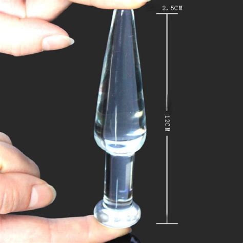 Transparent Crystal Glass Anal Plugs SQ CHASTITYGO
