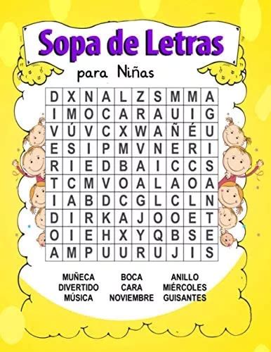 Libro Sopa De Letras Para Niñas 6 8 Años Juego Didácticos en venta en