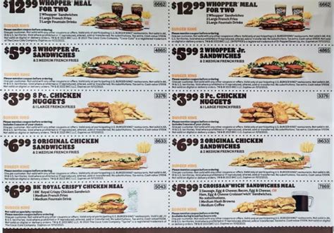 Burger King Printable Store Coupons Mailer Expires 42 OFF