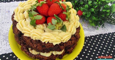 Naked Cake De Brownie Amando Cozinhar