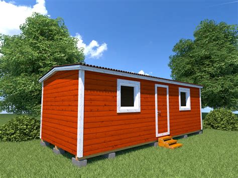 Бытовка классическая деревянная 7х3 с двускатной крышей