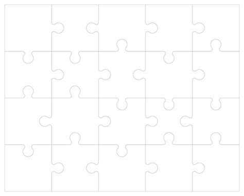 Premium Vector Jigsaw Puzzle Grid Template