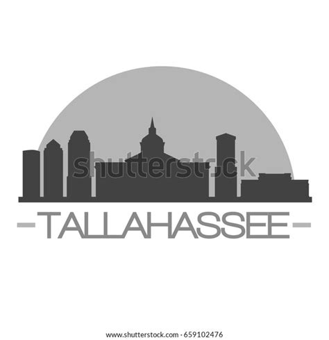 Tallahassee Skyline Silhouette Skyline Stamp Vector Stock Vector