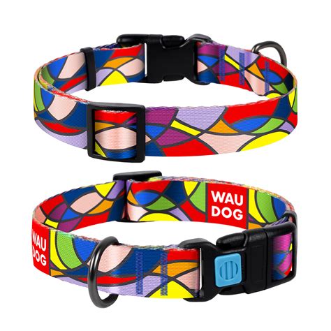 Ошейник WAUDOG Nylon с рисунком Витраж (ширина 25 мм, длина 35-58 см ...