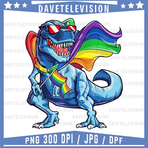 Dinosaur Gay Pride LGBT Rainbow Flag T Rex Sunglasses LGBTQ Png Gay Pride Dino T Rex Rainbow
