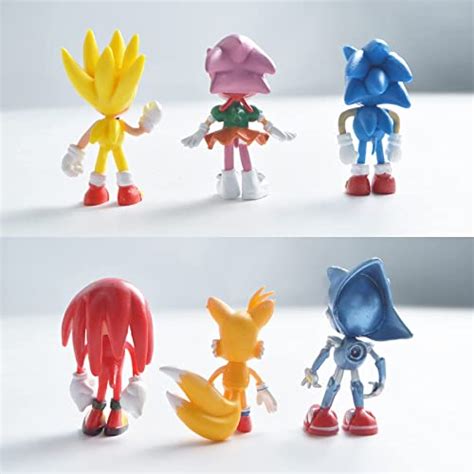 Sonic Hedgehog Action Figures 6pcs 2 4 Tall Sonic Figures Toys