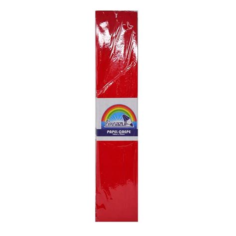 Papel Crepe Lineazul Cm X M Rojo