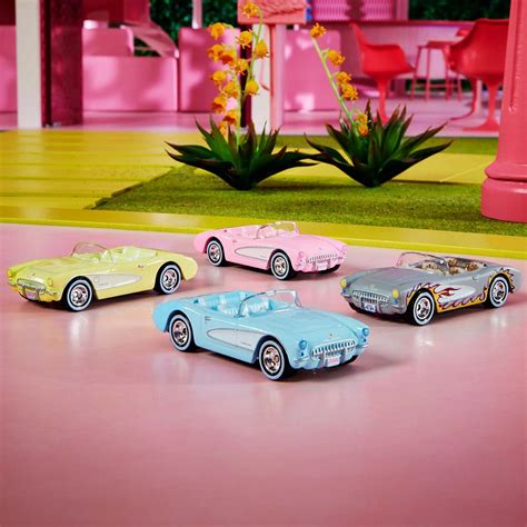 HOT WHEELS BARBIE THE MOVIE 1956 CORVETTE COLLECTOR SET 4-PACK – Sky ...