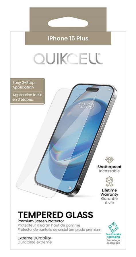 Quikcell Tempered Glass Screen Protector For Iphone Plus Clear