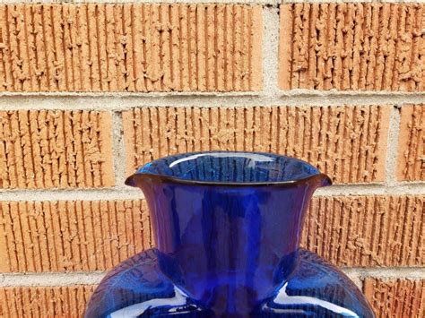 Blenko Cobalt Blue Water Bottle For Sale At 1stdibs Blenko Water