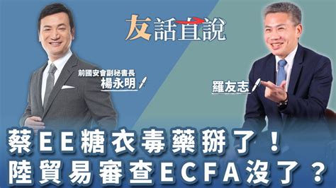 【友話直說】蔡ee糖衣毒藥掰了！陸貿易審查ecfa沒了？｜前國安會副秘書長 楊永明＋羅友志｜41323 Youtube