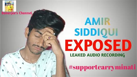 Amir Siddiqui Exposed Leaked Audio Recording Against Carryminati Tik