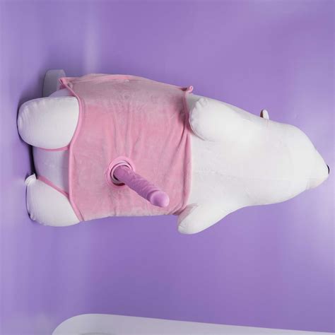 White Polar NEW 30 Plush Stuffed With Vibrating Dildo Portable Sex