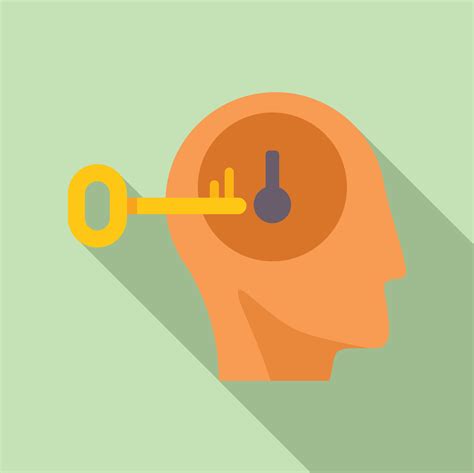 Unlocking potential conceptual brain and key illustration 47041620