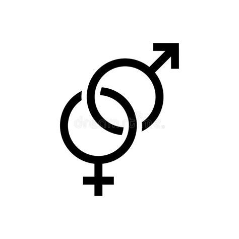 Símbolos De Sexo Señalización De Género Unisex Icono Diseño De