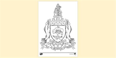 Glasgow Coat Of Arms Colouring Colouring Sheets Twinkl