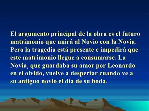 RESUMEN CORTO de Bodas de Sangre de Federico García LORCA Con