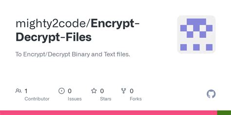 GitHub Mighty2code Encrypt Decrypt Files To Encrypt Decrypt Binary