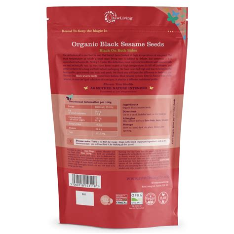 Organic Black Sesame Seeds (250g, 1kg, 5kg) | Raw Living UK