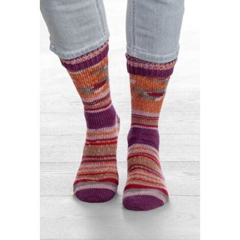 Gründl Sockenwolle Hot Socks Simila 100 g kürbis rotlila altrosa rot taupe Sockenwolle