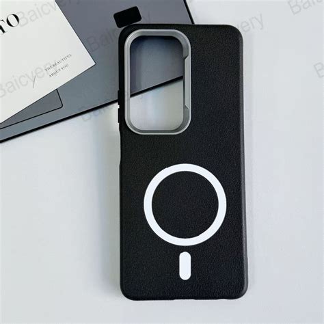 Dành Cho Infinix Hot 50 4G Pro Plus X6880 X6882 Vỏ Họa Tiết Da Màu Trơn Có Nhãn Dán Từ Tính