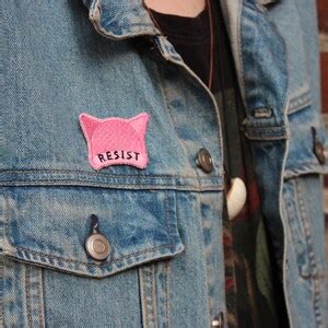 Resist Pink Pussy Hat Feminist Patch Girl Power Women S March Equal Rights Human Rights Feminism