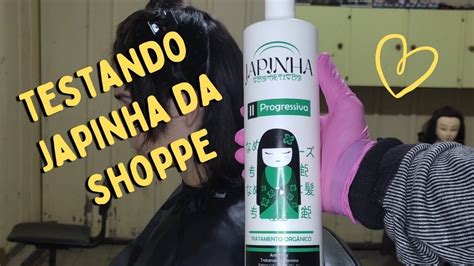 TESTANDO A PROGRESSIVA JAPINHA DA SHOPPE YouTube