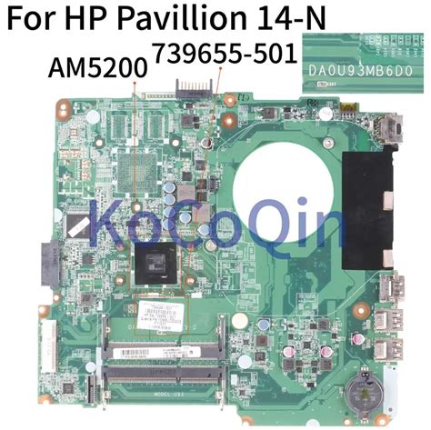 KoCoQin Laptop Motherboard For HP Pavillion 14 N 14 F 14 Inch A6 5200