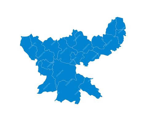 Premium Vector Sky Blue Color Jharkhand Map Political And