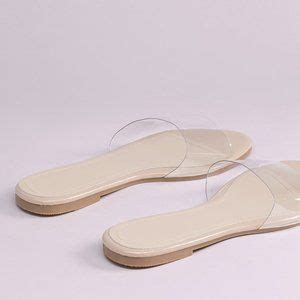 Wild Diva Shoes New Nude Open Toe Clear Transparent Band Flat Slide Sandals Flip Flops