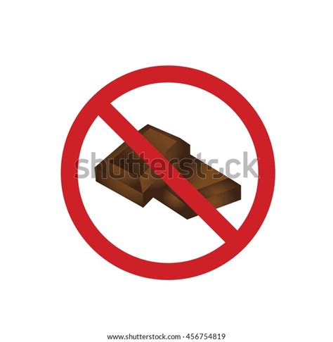 Vector No Chocolate Sign Isolated On Stock Vector Royalty Free 456754819