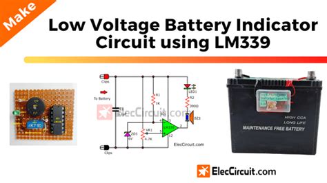 8 Low Battery Voltage Alarm Indicator Circuits Using Scr Transistor Ic