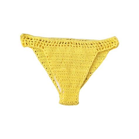 Sngxgn Women S High Waisted Bikini Swim Bottoms Full Coverage Swimsuit Bottoms Briefs Yellow M