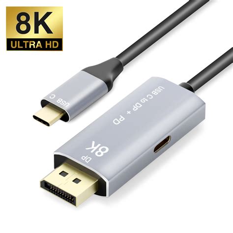 YIWENTEC USB C To DisplayPort 1 4 8K Cable With USB C PD 8K 60Hz 4K