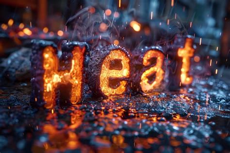 Premium Photo An Abstract Representation Of The Word Heat With