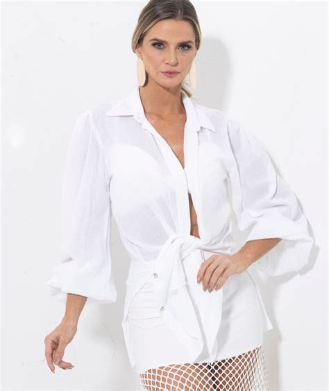 Camisa Gabriela Branca Galeria Do Bikini